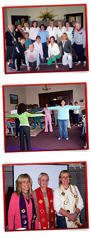 pictures of various retreats and workshops